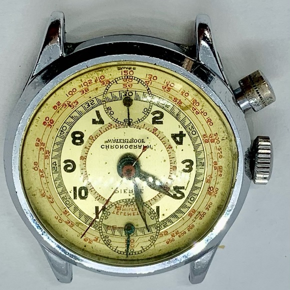 SOLD Vintage Swiss made Pierce Pilots chronograph - Picture 6 of 8
